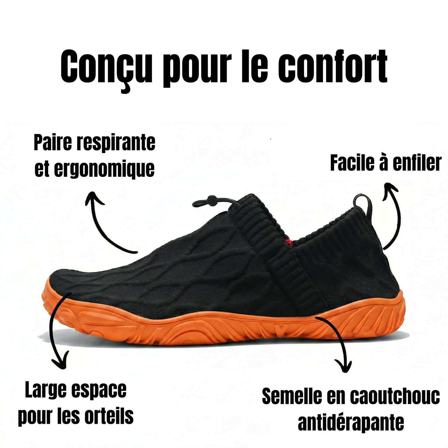 Podorelax Pro - Chaussures de récupération à enfiler